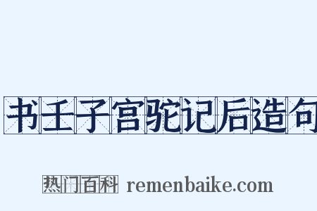 书壬子宫驼记后造句是什么意思的图片
